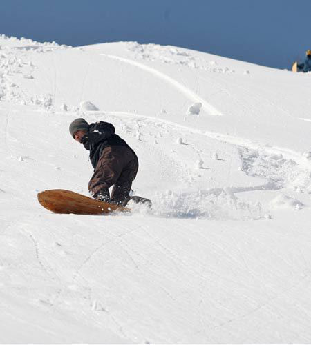 うまく滑り降りてきた人